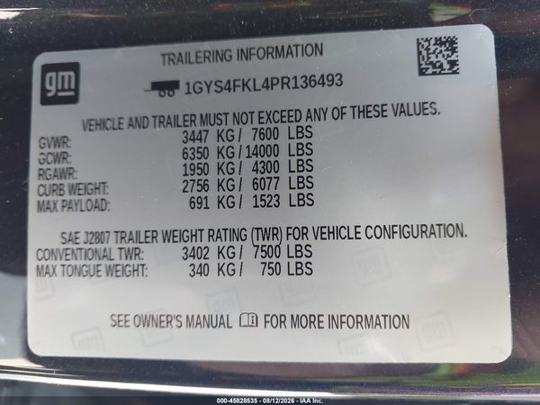 2023 CADILLAC ESCALADE 4WD SPORT