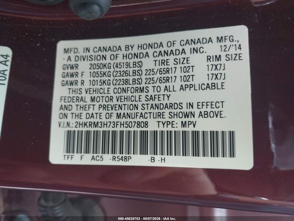 2015 HONDA CR-V EX-L