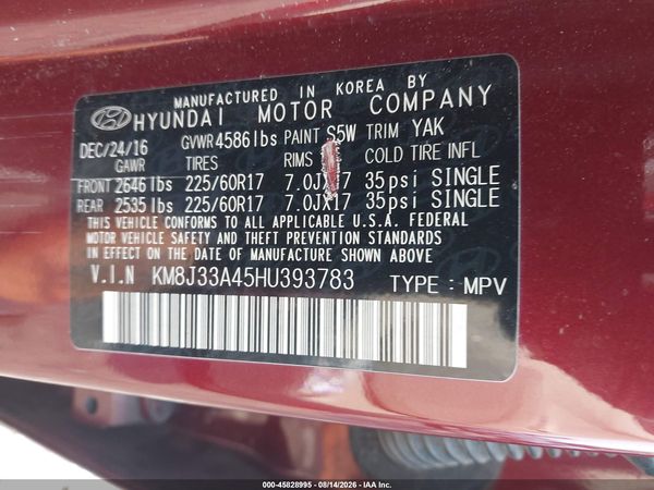 2017 HYUNDAI TUCSON SE