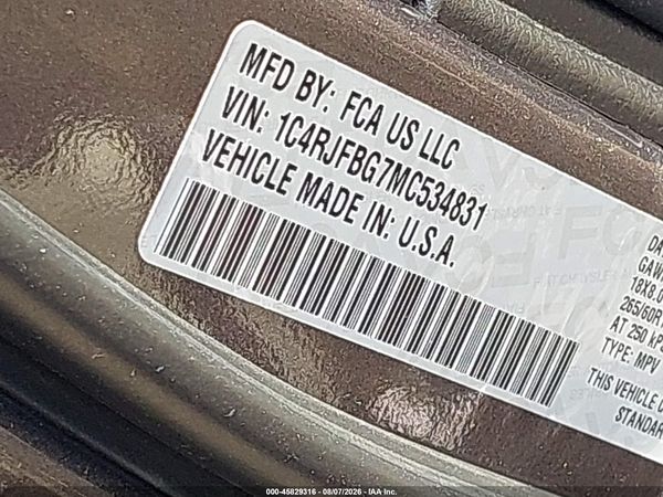 2021 JEEP GRAND CHEROKEE LIMITED 4X4