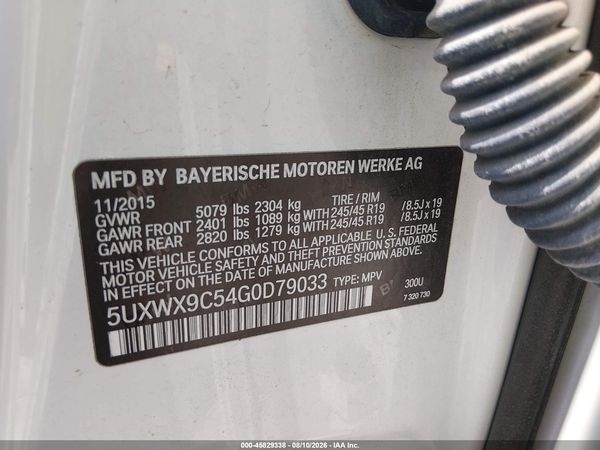 2016 BMW X3 XDRIVE28I
