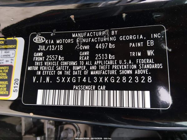 2019 KIA OPTIMA LX