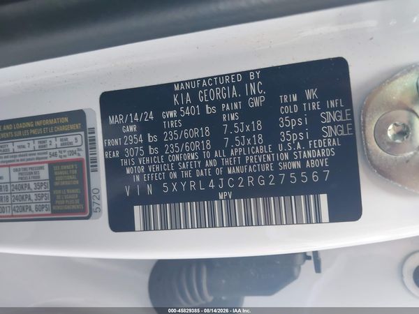 2024 KIA SORENTO S