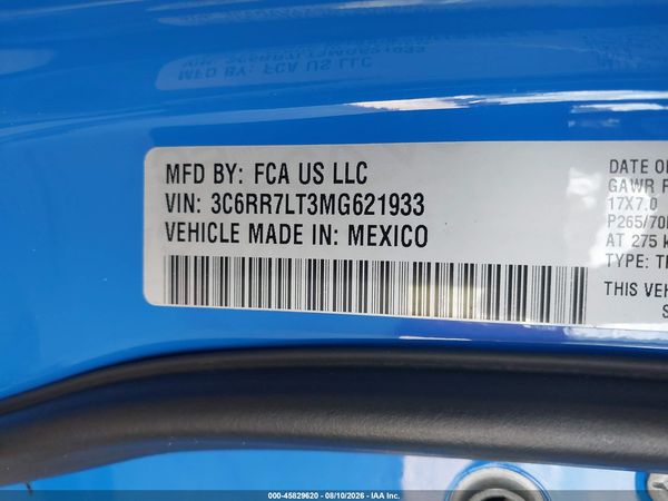 2021 RAM 1500 CLASSIC SLT  4X4 5'7 BOX