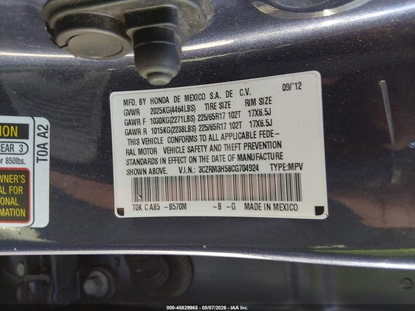 2012 HONDA CR-V EX