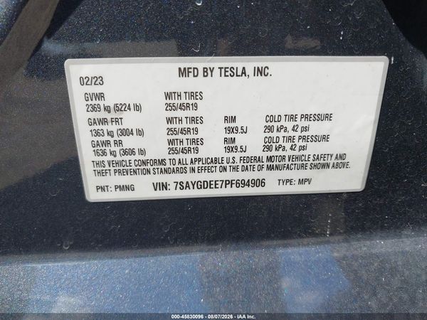 2023 TESLA MODEL Y