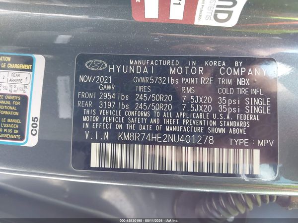 2022 HYUNDAI PALISADE CALLIGRAPHY