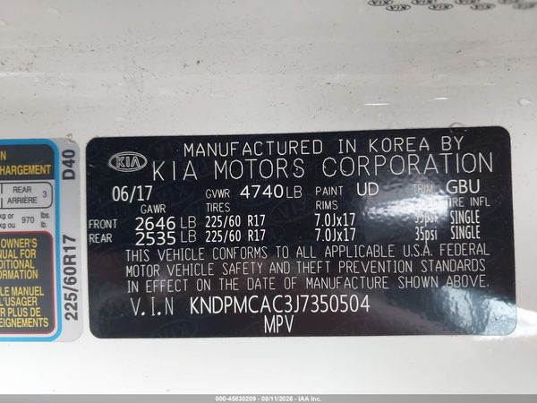 2018 KIA SPORTAGE LX