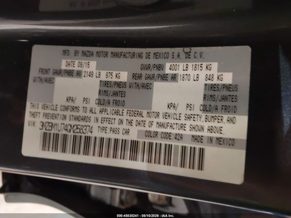 2016 MAZDA MAZDA3 I SPORT