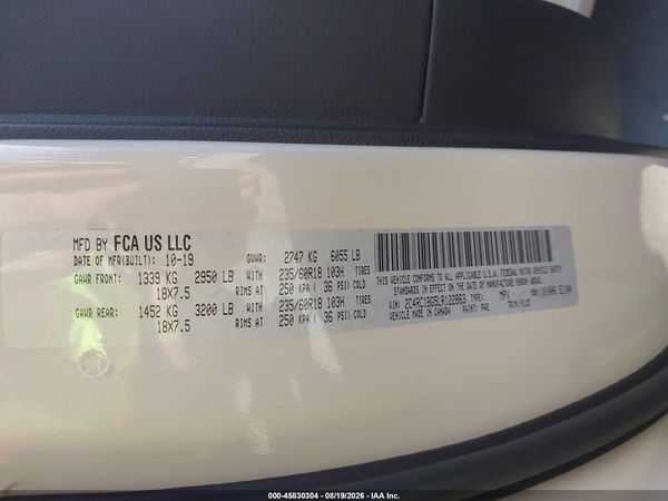 2020 CHRYSLER PACIFICA TOURING L