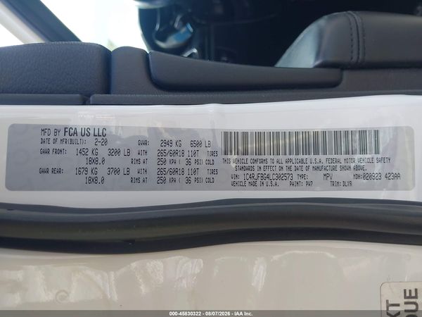 2020 JEEP GRAND CHEROKEE LIMITED 4X4