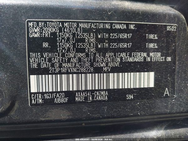 2022 TOYOTA RAV4 XLE