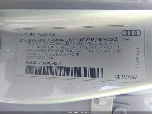 2019 AUDI A3