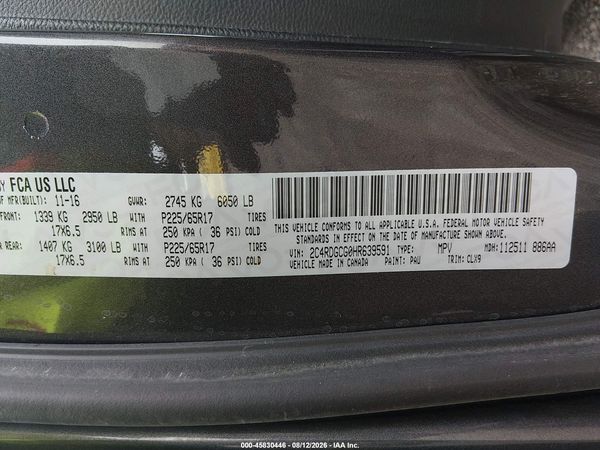 2017 DODGE GRAND CARAVAN SXT