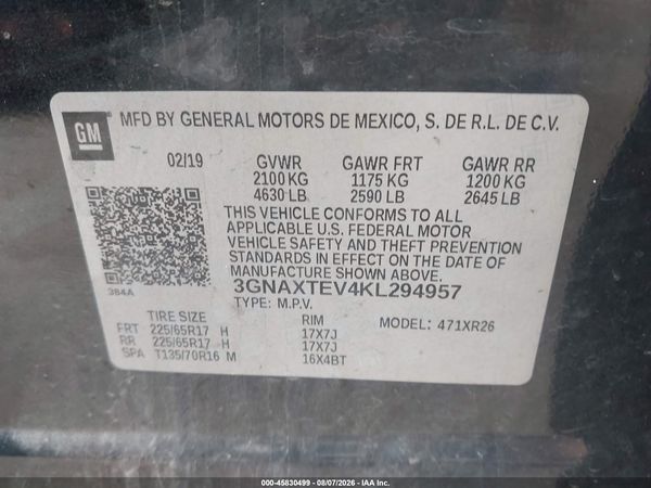 2019 CHEVROLET EQUINOX LT — I9