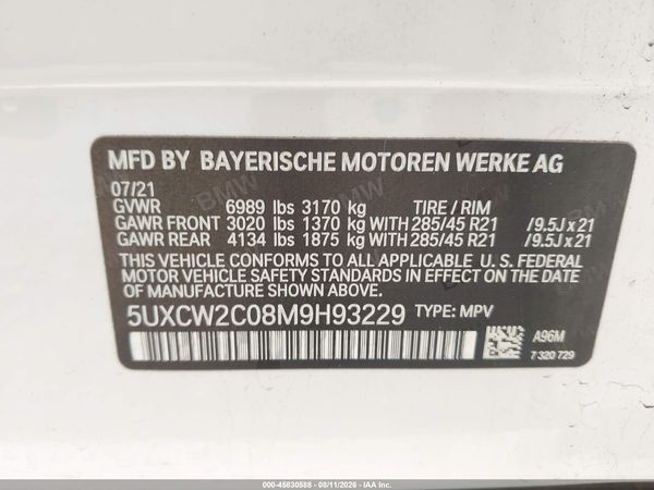 2021 BMW X7 XDRIVE40I