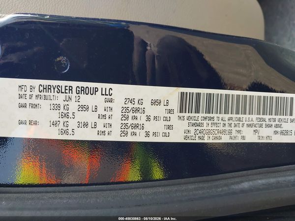 2012 DODGE GRAND CARAVAN SE/AVP