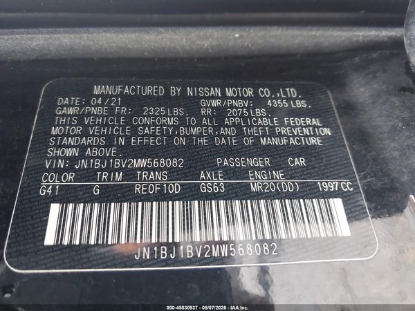 2021 NISSAN ROGUE SPORT SV FWD XTRONIC CVT