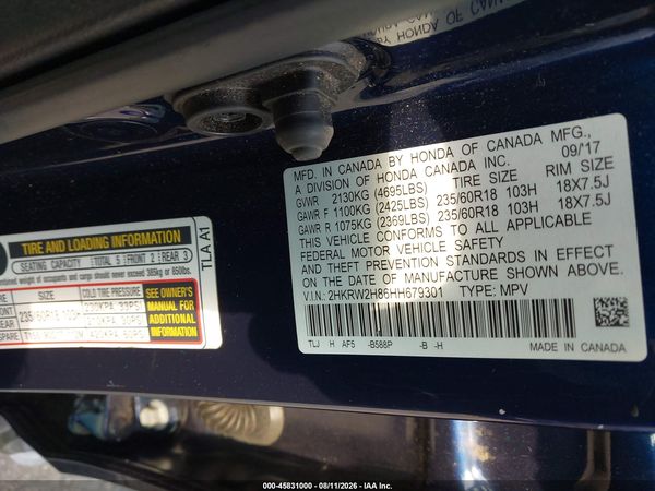 2017 HONDA CR-V EX-L/EX-L NAVI