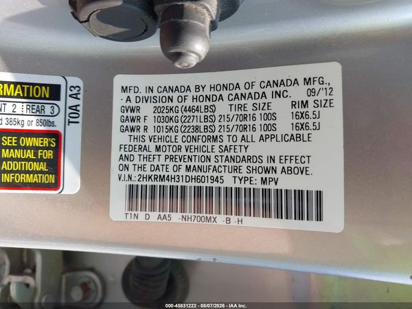 2013 HONDA CR-V LX