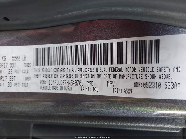 2017 JEEP CHEROKEE LATITUDE