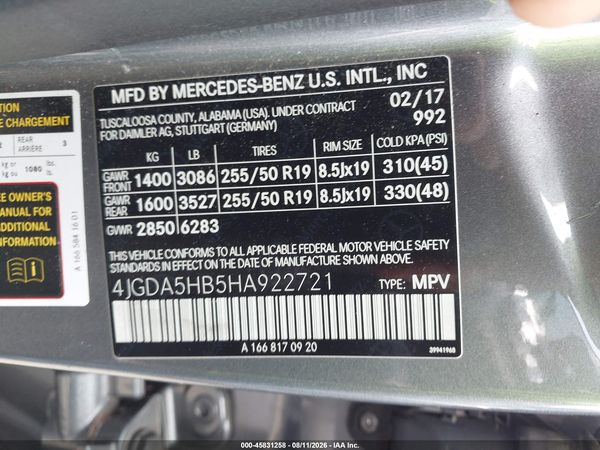 2017 MERCEDES-BENZ GLE 350 4MATIC