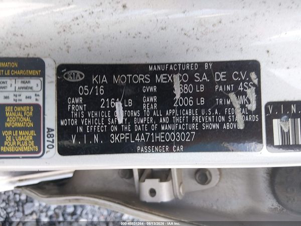 2017 KIA FORTE LX