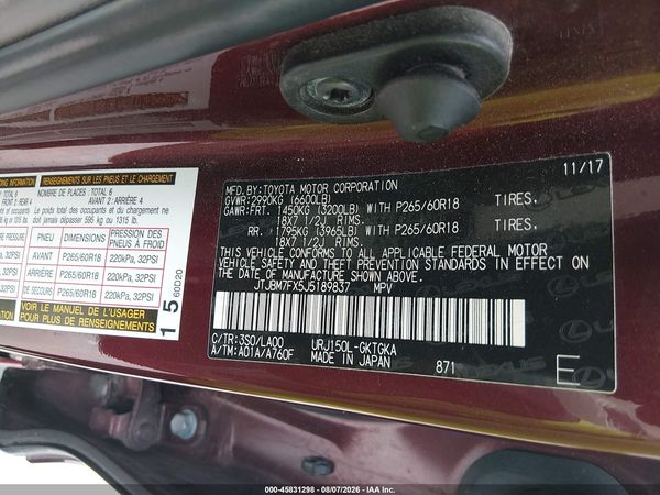 2018 LEXUS GX 460 460 Base