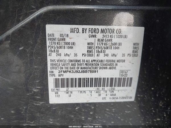 2018 FORD EDGE SEL