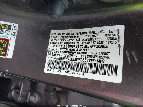 2012 HONDA CR-V EX-L