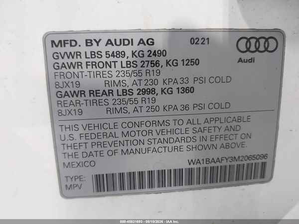 2021 AUDI Q5