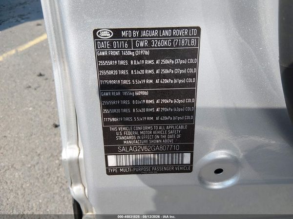 2016 LAND ROVER LR4 HSE