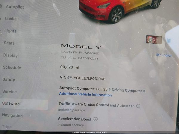 2020 TESLA MODEL Y