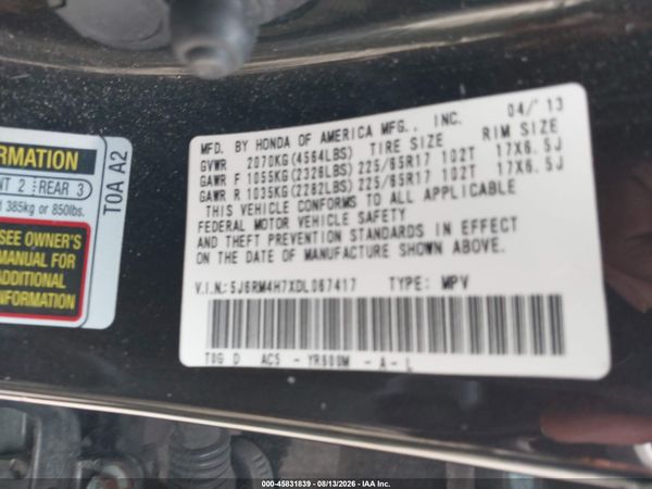 2013 HONDA CR-V EX-L