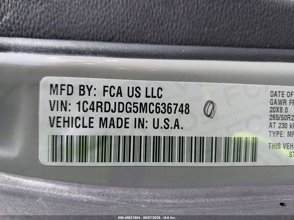 2021 DODGE DURANGO GT PLUS AWD