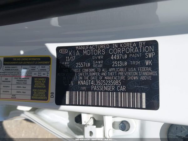 2018 KIA OPTIMA LX