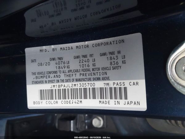 2021 MAZDA MAZDA3 2.5 S