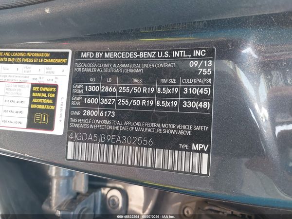 2014 MERCEDES-BENZ ML 350 ML350
