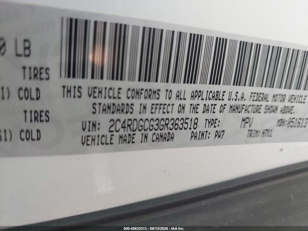 2016 DODGE GRAND CARAVAN SXT