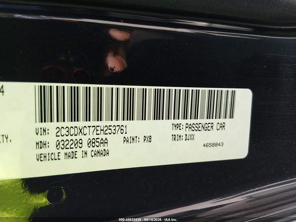 2014 DODGE CHARGER R/T 100TH ANNIVERSARY