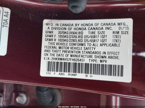 2015 HONDA CR-V EX