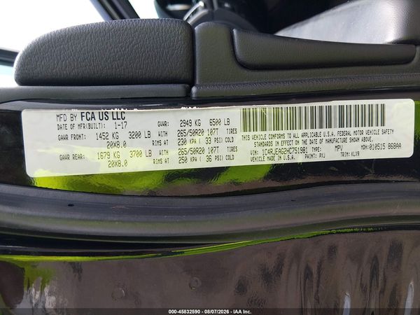 2017 JEEP GRAND CHEROKEE ALTITUDE