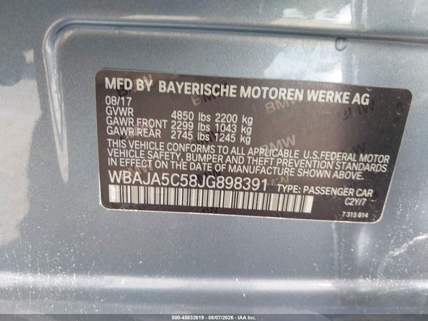 2018 BMW 530I