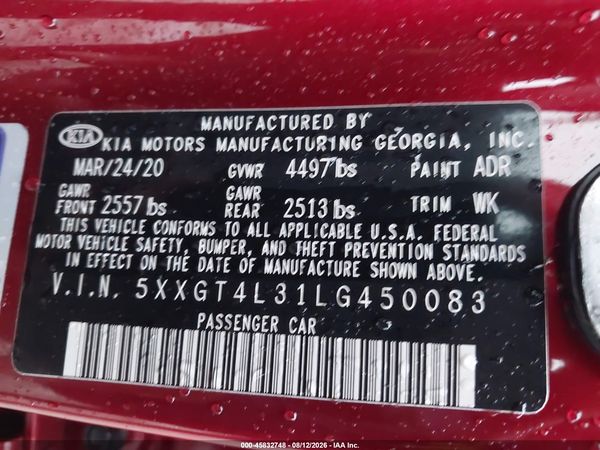 2020 KIA OPTIMA S