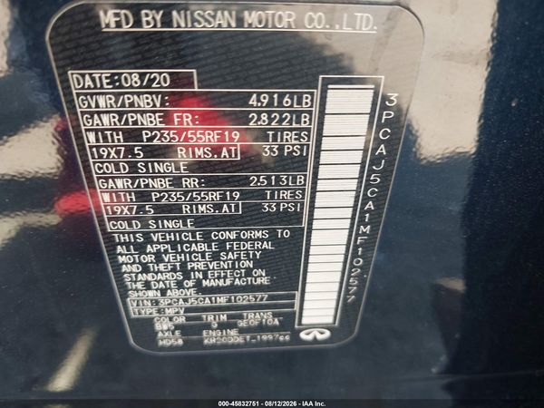 2021 INFINITI QX50 ESSENTIAL