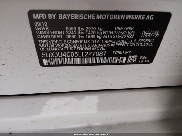 2020 BMW X5 M50I