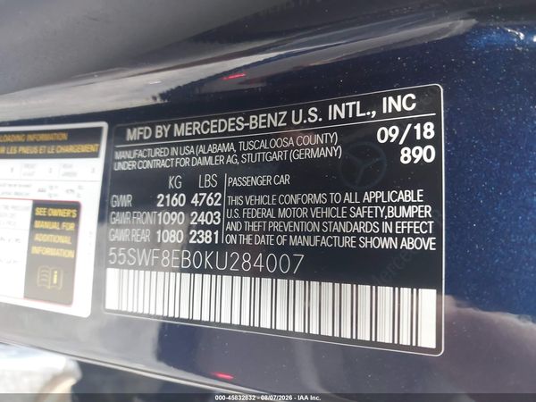 2019 MERCEDES-BENZ C 300 4MATIC