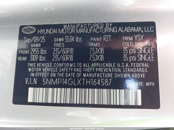 2026 HYUNDAI SANTA FE SE