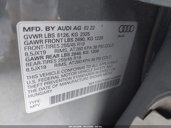 2022 AUDI Q3
