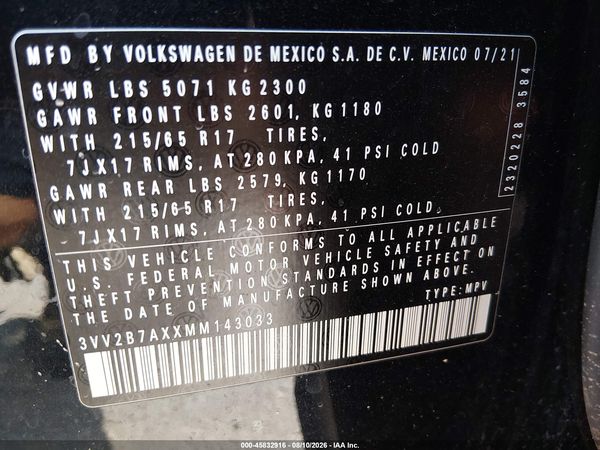 2021 VOLKSWAGEN TIGUAN — I9